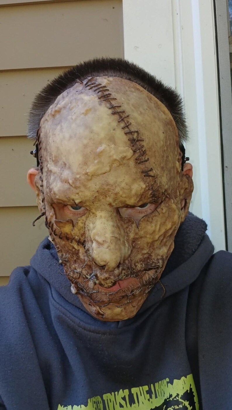 Custom Leatherface Mask Latex Horror Halloween Haunt scary mask image 10