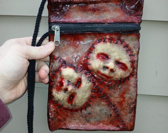 Leatherface Ed Gein Latex Skin Bag Zombie Inspired Horror Bag Purse