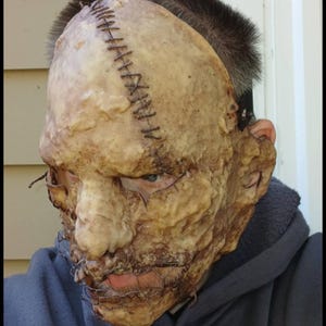 Custom Leatherface Mask Latex Horror Halloween Haunt scary mask image 9
