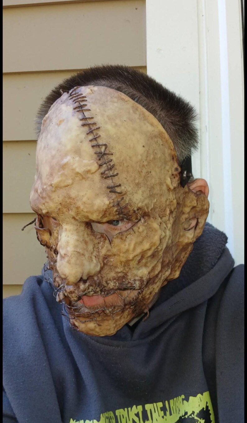 Custom Leatherface Mask Latex Horror Halloween Haunt scary mask image 9
