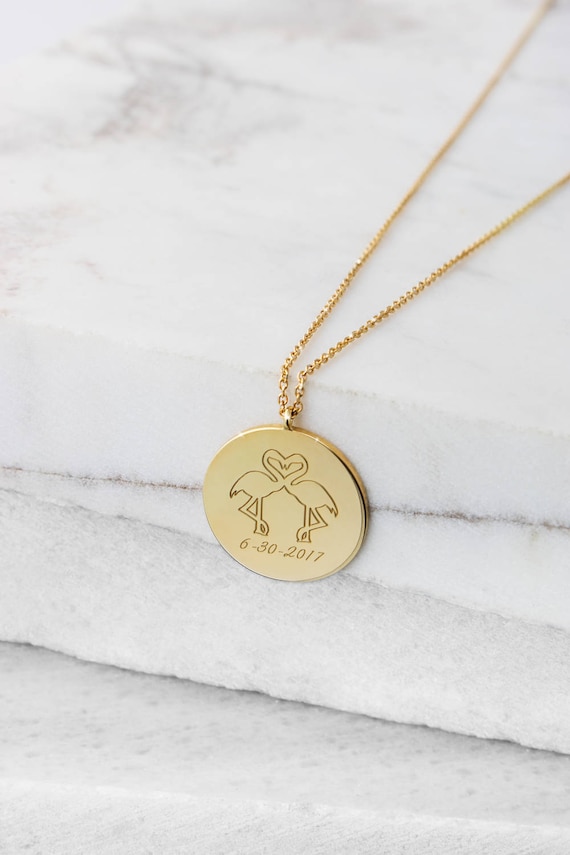 Flamingo gold hotsell necklace
