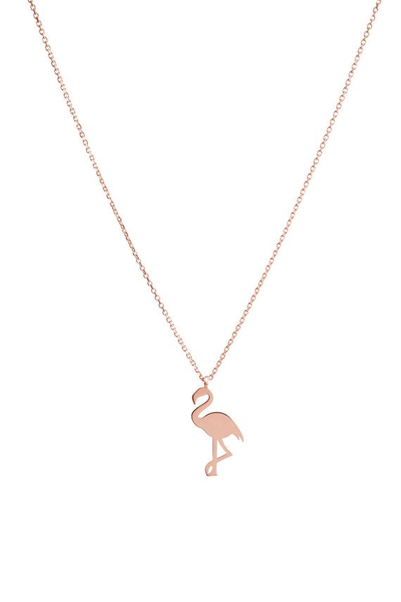 Flamingo Pink Resin pendant, Yellow Gold – Gigi Clozeau - Jewelry