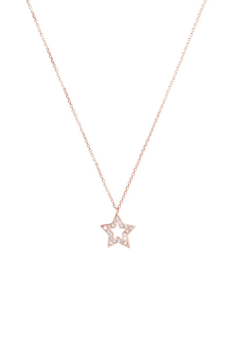 Gold Diamond Star Charm, 9K 14K 18K Yellow Gold Necklace, White Natural Diamond Pendant, Solid Gold Celestial Jewelry, Romantic Gift For Her image 6