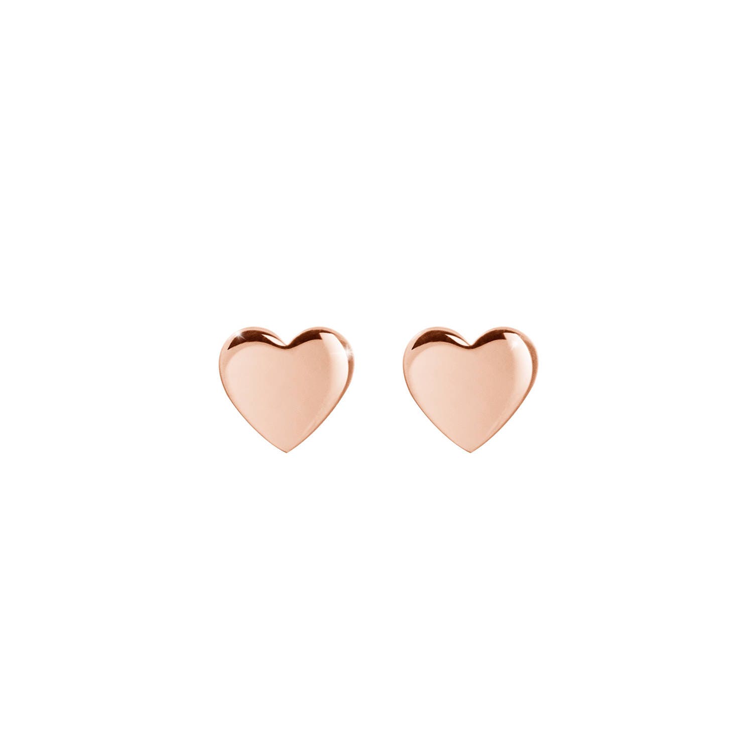 Tiny Heart Earrings 9K 14K 18K Gold Earrings White Gold | Etsy
