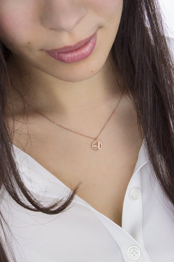 Gold Personalized Monogram Pendant 9K 