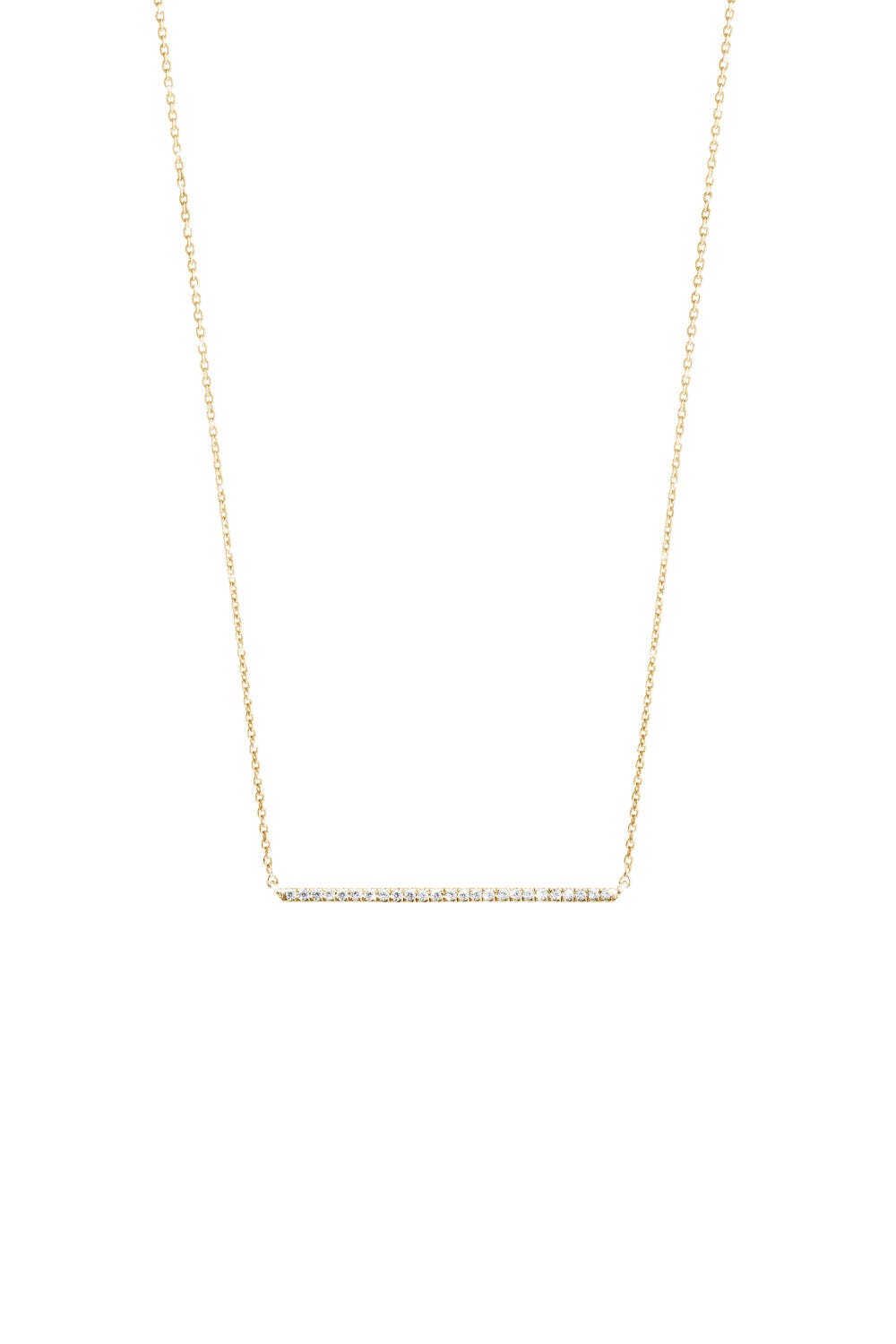 Thin gold bar necklace Clearance