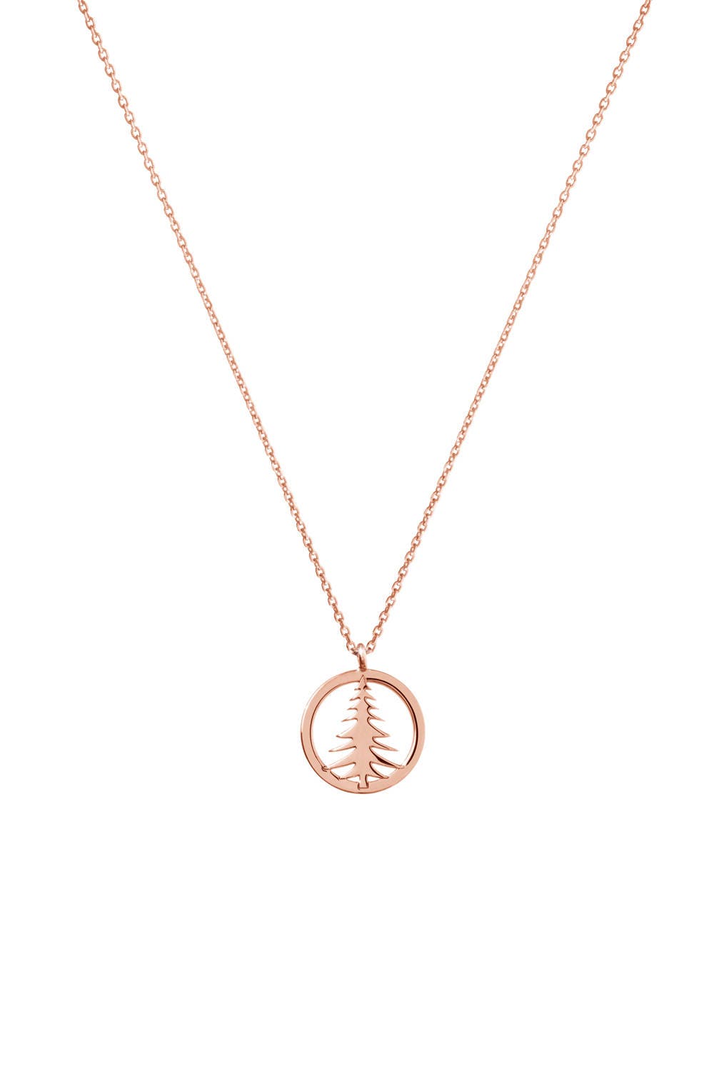 Pine Code Gold Tone Pendant Necklace main image 0
