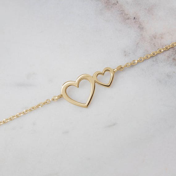 Outlet- Open Heart Brangle, Gold – Orli Jewellery