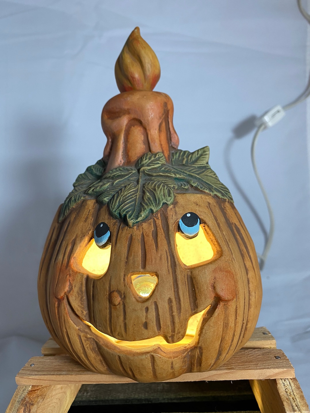 Candle Jack O Lantern Etsy