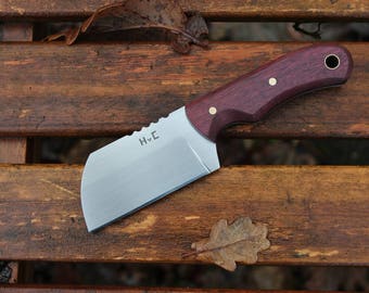 Mini Cleaver, Camping Knife, Edc Knife, Handmade Knife, Cleaver, Made in Denmark, Edc, Butcher, Meat Cleaver, Custom Knife, Fixed blade