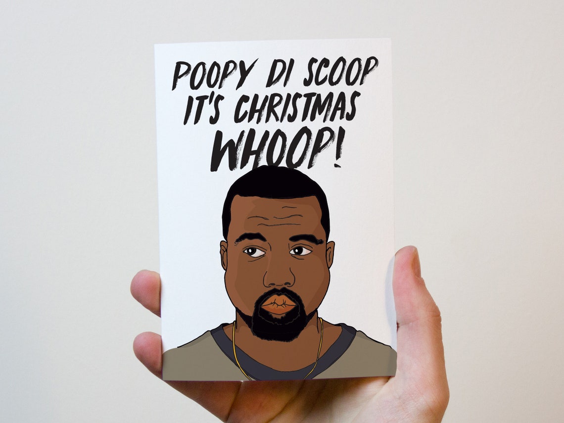 Kanye Christmas Card Kanye West Card Yeezy Christmas Card Etsy