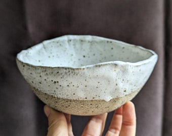 Ceramic Dessert Bowl 13cm with Speckled Red Clay