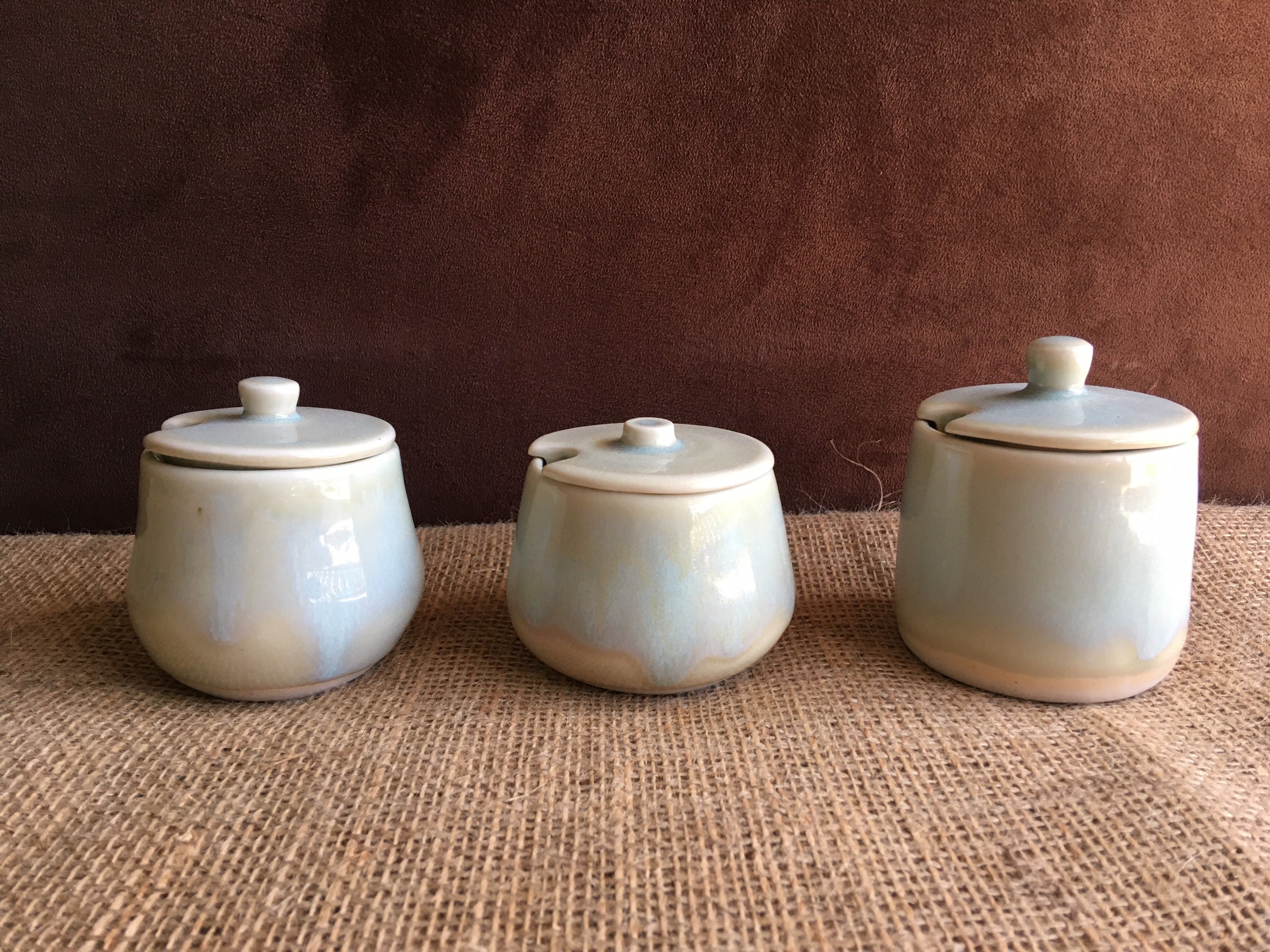 Handmade Ceramic Sugar Bowl with Lid 140 190ml Green Etsy