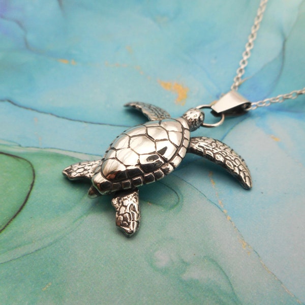 Sterling Silver Turtle Pendant