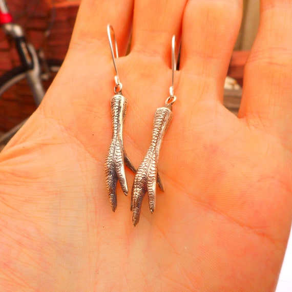 Chicken feet earrings sale