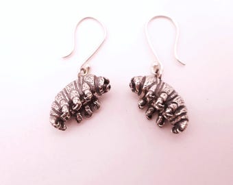 Silver Tardigrade Earrings
