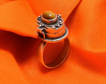 Antique Box Ring Silver - Rare Silver Ring Handmade