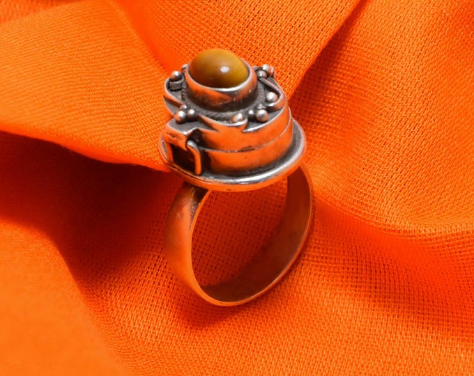 Antique Box Ring Silver - Rare Silver Ring Handmade