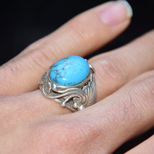 Bohème,bague, Turquoise, Bague de cocktail, berbère ring, Déclaration, touareg ring, Plage, Haute Couture,Bohême ring, argent 925 sterling