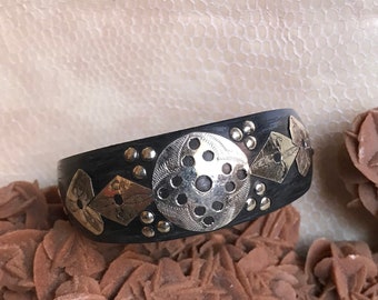 Bracelet mauritanien. ebemholz avec corne et d’argent naturel ,ethnique bracelet