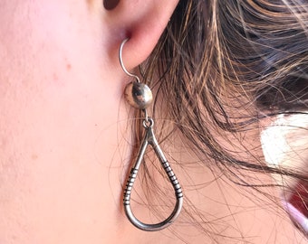 Boucles D'oreilles Ethniques Berbères Tiznit - Argenté Avec Perles - Style Tribal Touareg - Neuf Sans Emballage