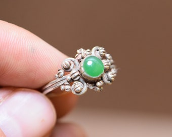 Antique Berber Ring: Handmade Touareg Silver Ring, Size 8.5 US