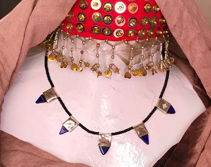 touareg necklace silver handmade, ethnic necklmace tuareg