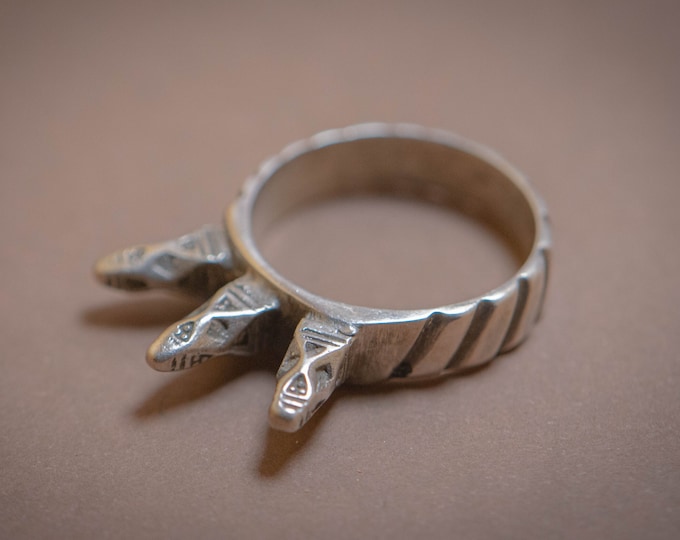 Tuareg old Ring silver ethnic tuareg ring , tribal ring,boho ring,pyramid ring Tuareg