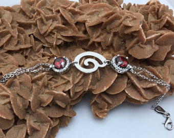 Bracelet Argent 925 Cristal de Swarovski rouge