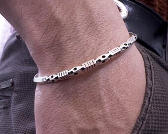 Adjustable Tuareg Silver Cuff Bracelet: Berber Tribal Bangle