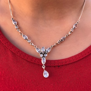 Parure argent avec pierre Collier argent 925 fait a main,ethniques collier argent 925,bijoux marocain berbère,vintage collier 925