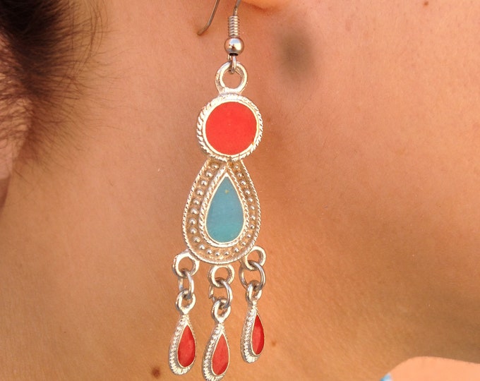 boucles d'oreilles berbère,fat a main,touareg earrings,ethniques bijoux maroc