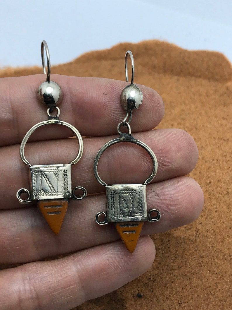 Boucles d/'oreille touareg Fait par main .artisanat berbere maroc ethnique jewelry Touareg