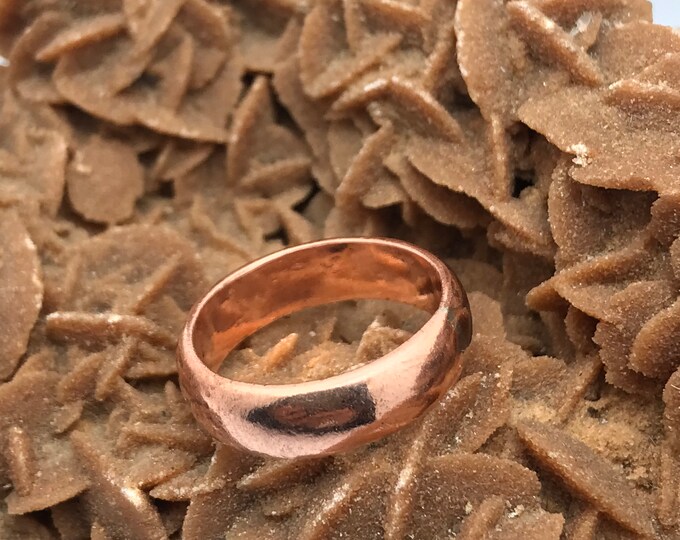Bague alliance tuareg dorée en bronze fait a main