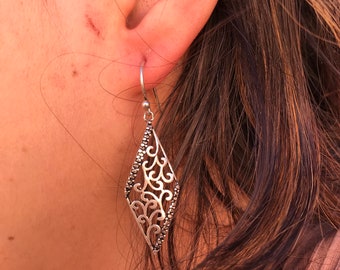 berber handmade morocco earrings silver filigrane 999 silver