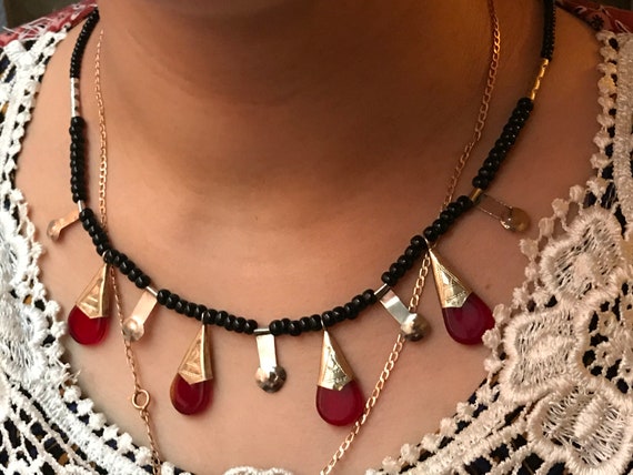 Tuareg Silver Beaded Necklace