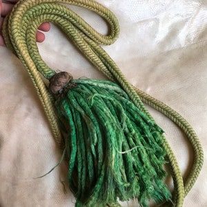 berber vintage belt silk naturel green silk ,vintage silk natural 100%