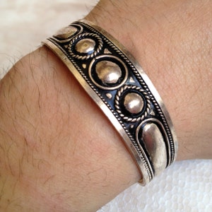 Berber-Armband ist Silber einstellbar hat Hand, Armband, Armband Vintage in ernsthaft Geld Marokko Tiznit