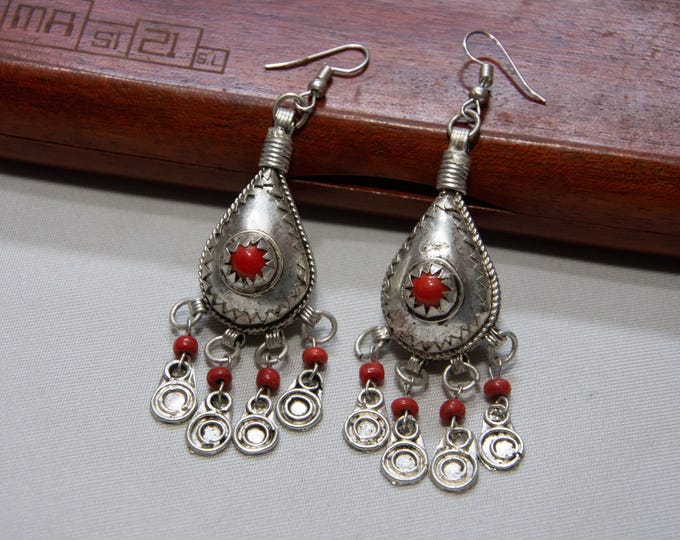 Berber Eearrings Handmade Silver ,haut atlas berber earrings ethnic silver