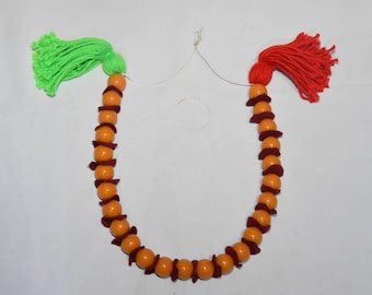Moroccan Berber Amber resin Necklace, Amazigh Tribal Bead Statement Jewelry