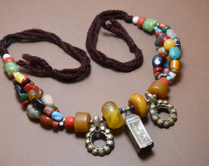 morocco ethnic berber necklace ,tribal necklace ,boho necklace