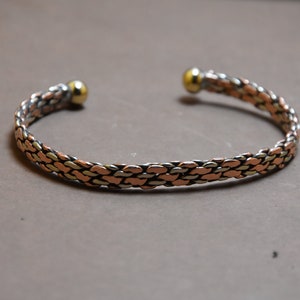 Bracelet lourd de manchette en cuivre solide , handemade cuivre bracelet cuff, médical bracelet cuivre
