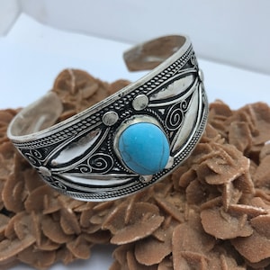 handmade silver berber bracelet, tiznit bracelet, morocco vintage engraved silver bracelet gift for her