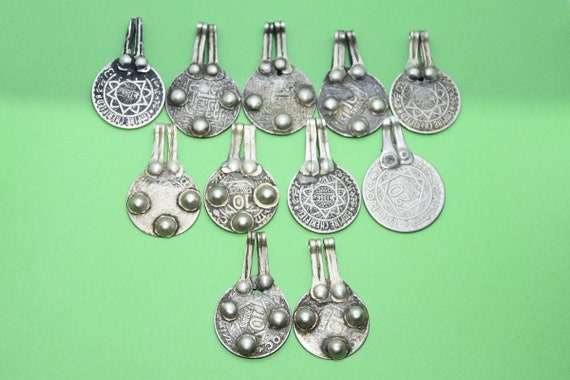 ancienne pendentifs monnaie pour collier, old cur… - image 2
