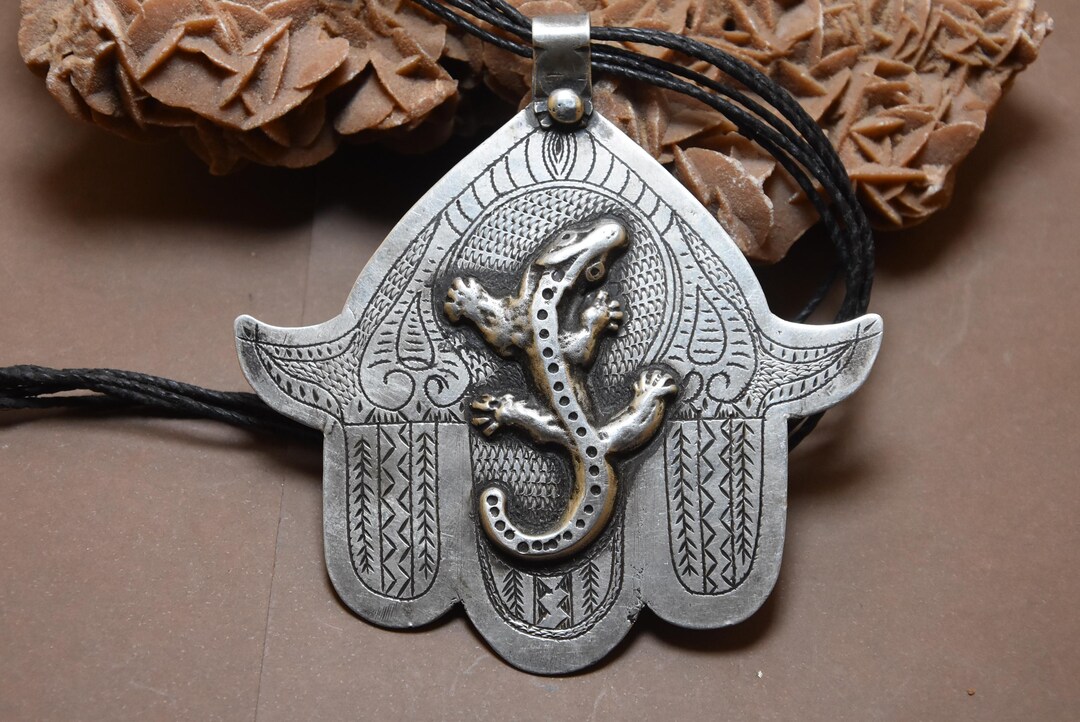 Jewish Protection Antique Silver Hamsa Kabbalistic Jewish Protection Amulet Judaica ...