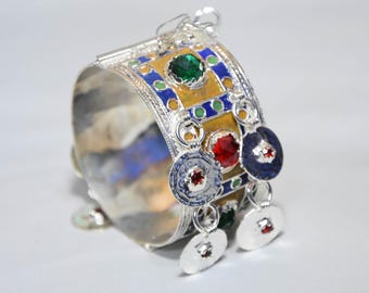 Berber bracelet Enamel Silver 925
