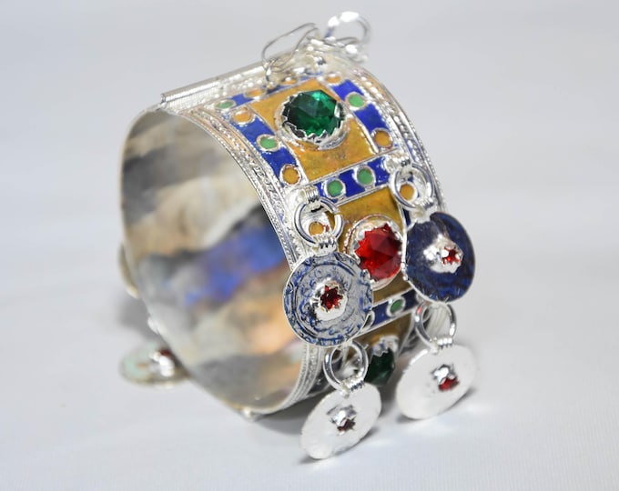 Berber bracelet Enamel Silver 925
