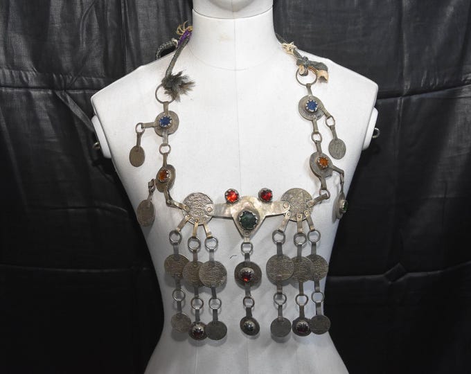 Old Berber Necklace Silver – Handmade Tribal Silver & Coin Statement Piece