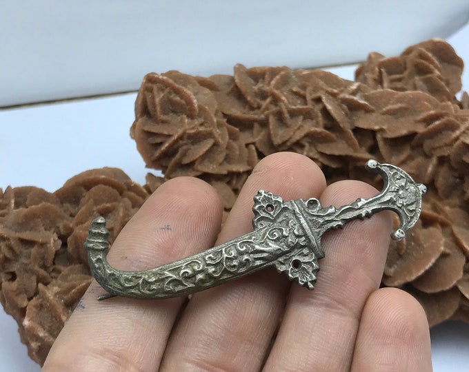 rare pendent dagger engraving handmade , juif essaouira