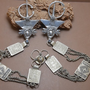 paire fibule berbere fait a main zgoura maroc , berber fibula , old fibula
